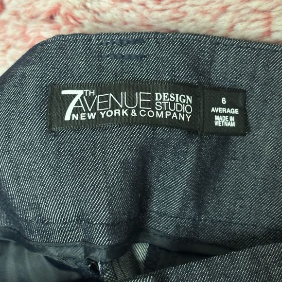 7th Avenue New York & Company Dark Grey Straight Leg Speckled Dress Pants - Picture 3 of 9